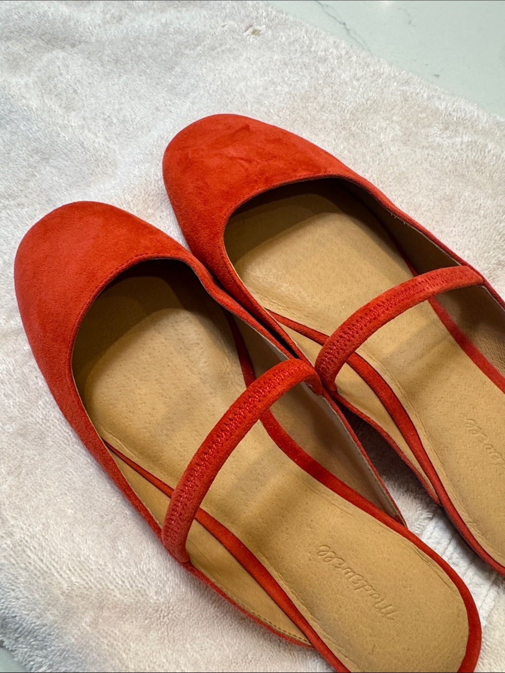 Classic Red Suede Slingback Flats- Madewell size 9 (Never Worn) - Picture 4 of 8